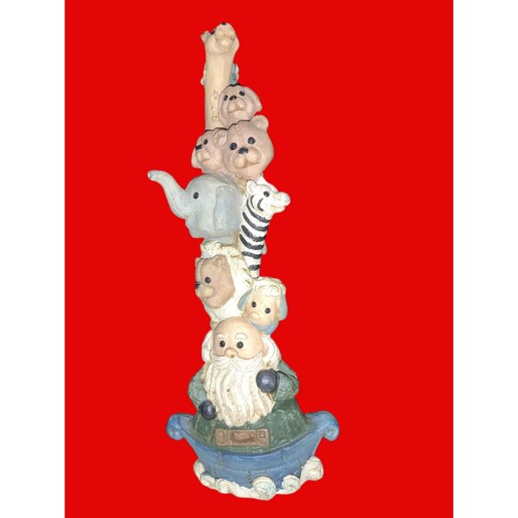 Noah’s Ark 3D Resin Tower Of Animals Totem Pole Figurine - Picture 3 of 13